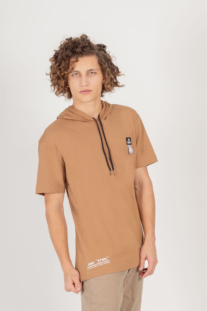 Polera Mc Especial LongHood Café Overcore-2