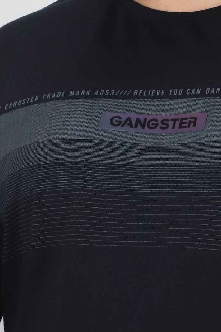 Plus Polera Manga Larga Link Negro Gangster-2