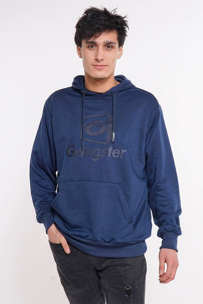 Poleron Hoodie Insti Azul Gangster-0