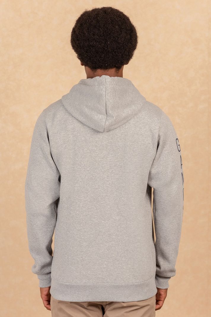 Poleron Full Zipper Fleece Border Azul Marino Gangster-1