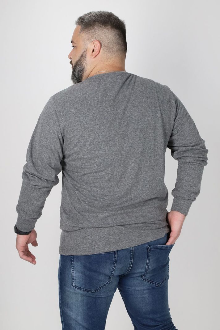 Plus Polera Manga Larga Fore Gris Gangster-1