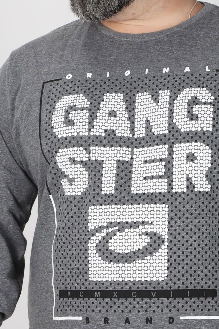 Plus Polera Manga Larga Fore Gris Gangster-2
