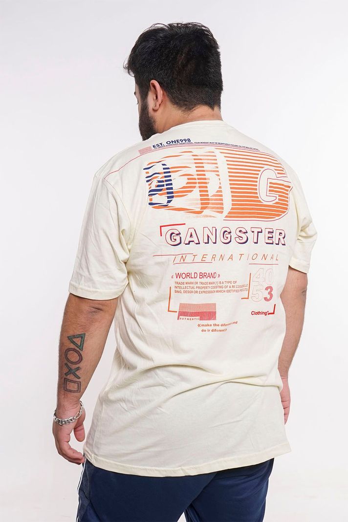 Plus Polera Mc Básica Malibu Amarillo Gangster-1