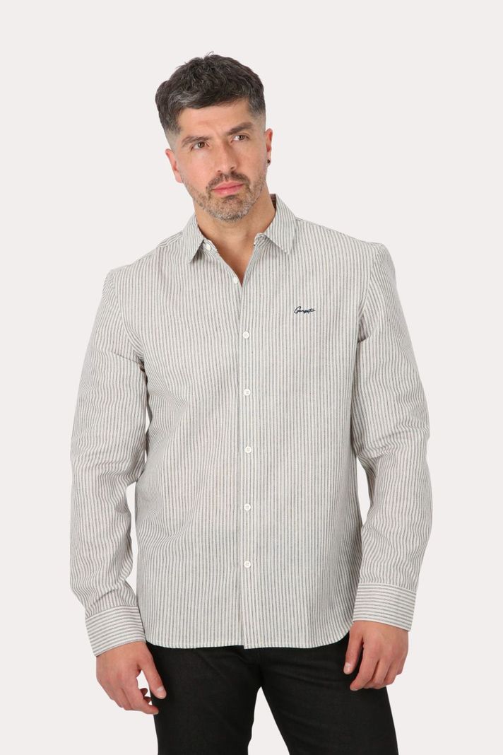 Camisa ML Fake Linho Araru Blanco Gangster-0