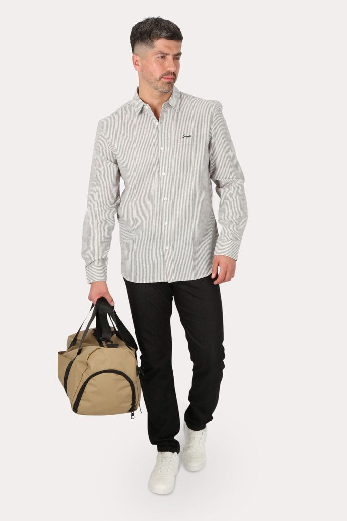 Camisa ML Fake Linho Araru Blanco Gangster-3