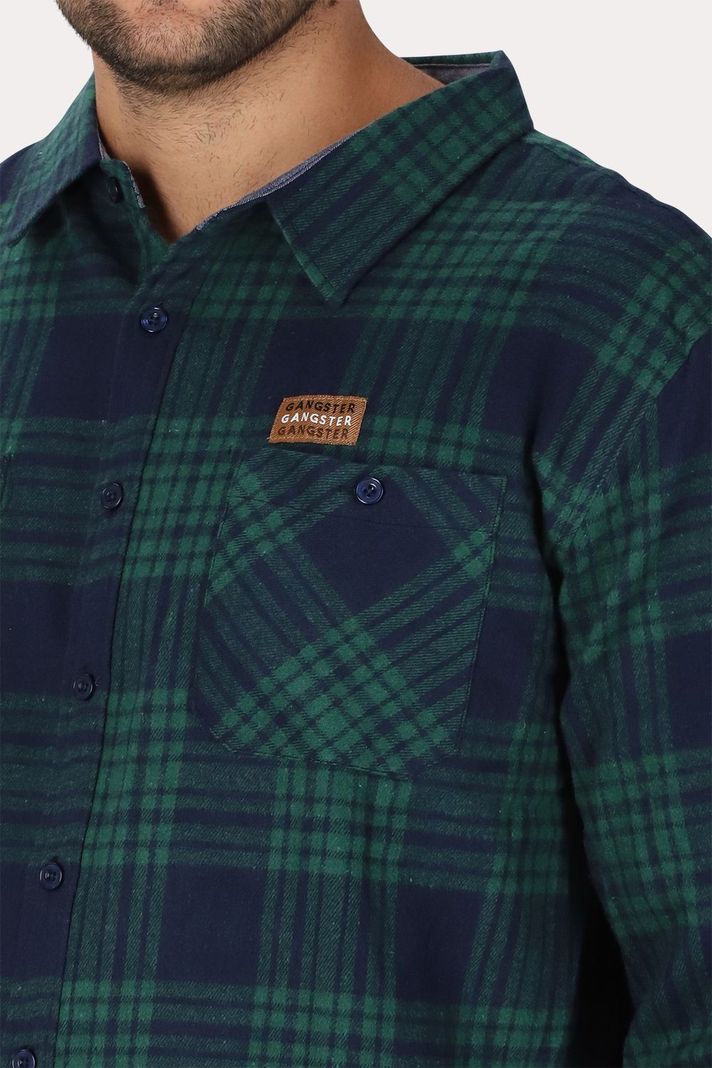 Plus Camisa ML Evergreen Verde Gangster-3