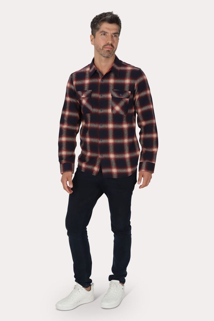 Camisa Ml Franela Braven Azul Marino Gangster-2