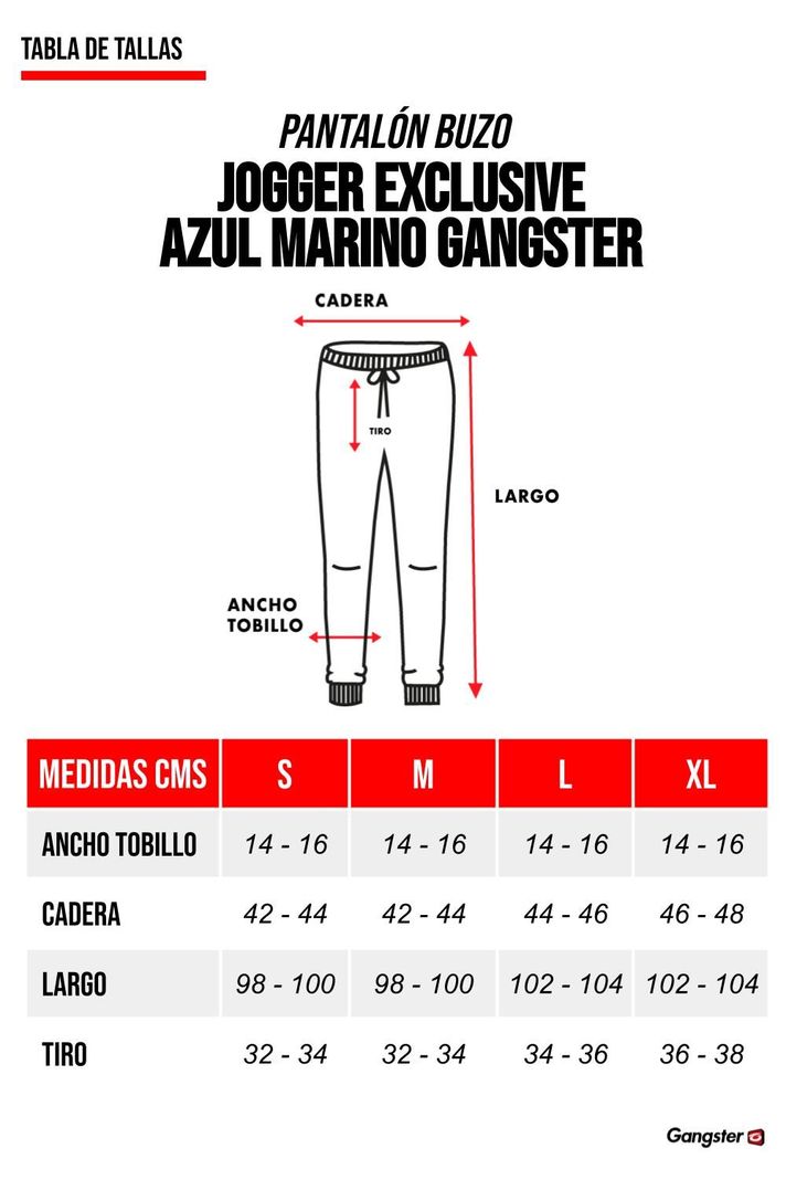 Buzo Jogger Brand Azul Marino Gangster-4