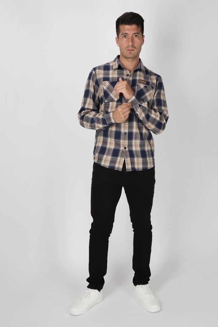 Camisa ML Franela Rustic Cafe Gangster-3