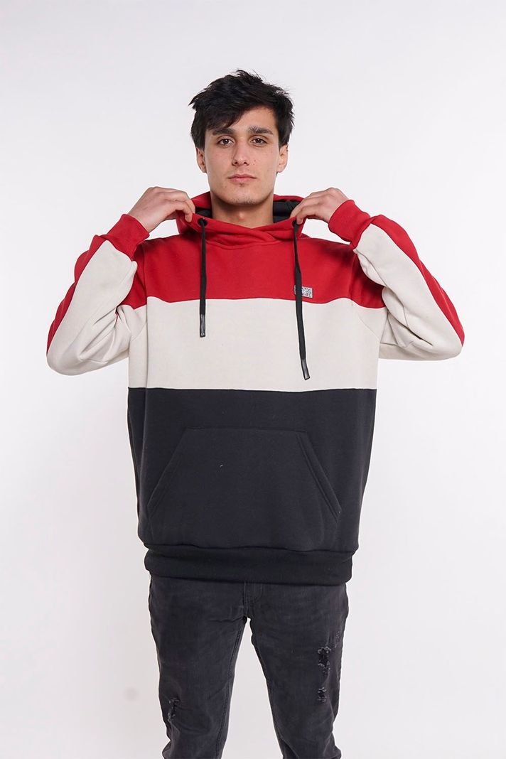 Polerón Hoodie Fleece Journal Rojo Gangster-0