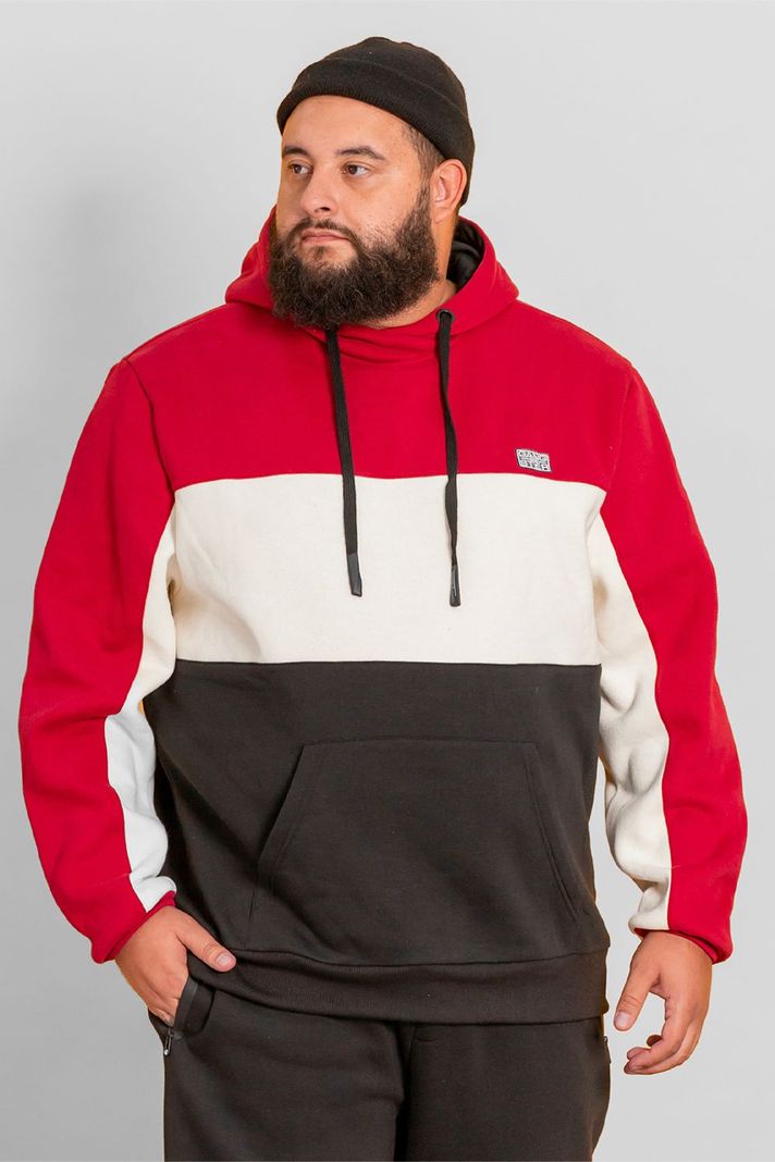 Polerón Hoodie Fleece Journal Rojo Gangster-1