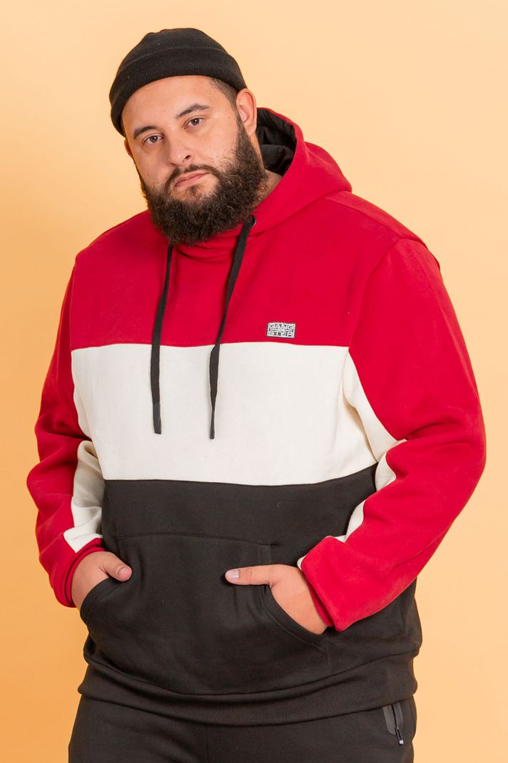 Polerón Hoodie Fleece Journal Rojo Gangster-3