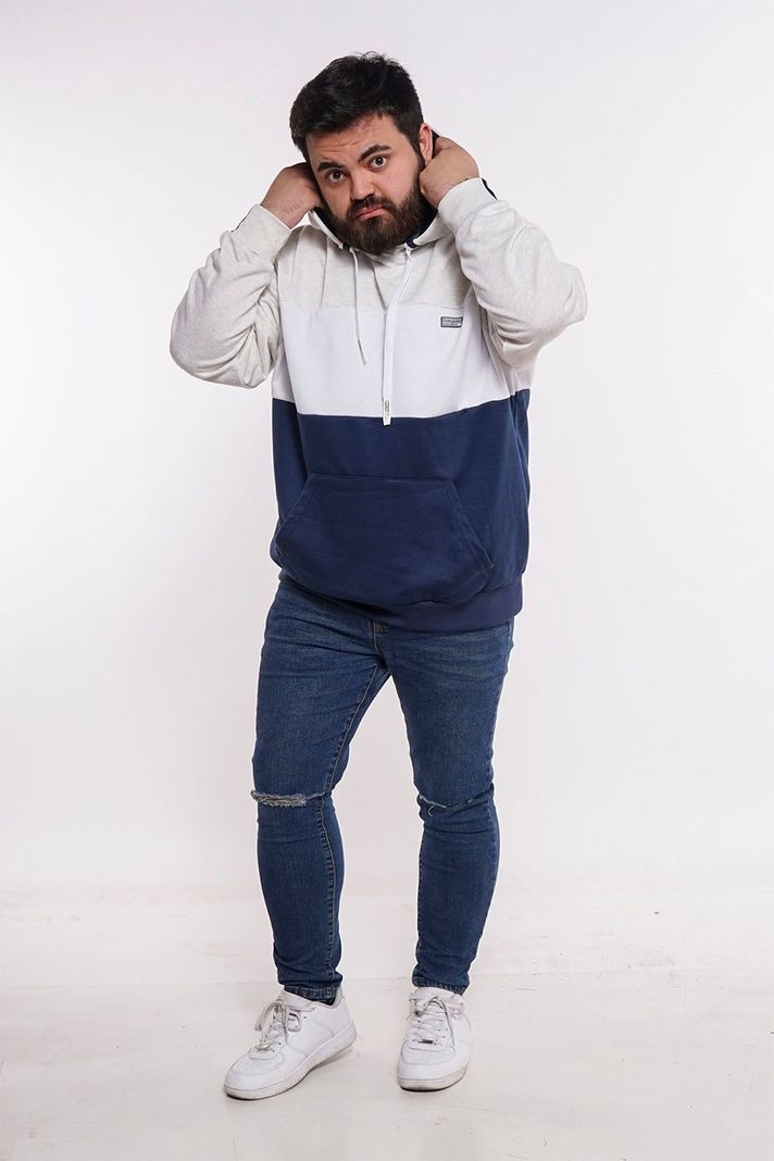 Plus Poleron Hoodie La Beach Azul Gangster-3