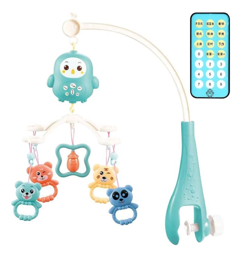 Móvil Giratorio Para Cuna De Bebe Con Luz y Sonido-2