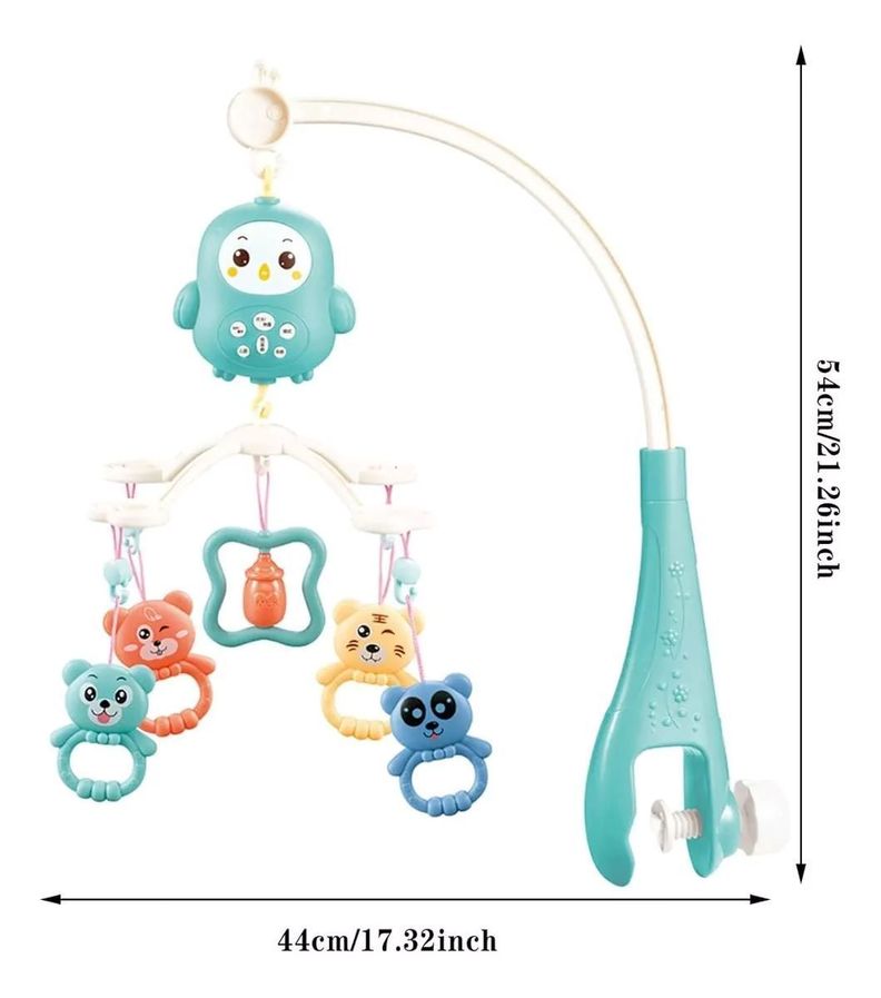 Móvil Giratorio Para Cuna De Bebe Con Luz y Sonido-3