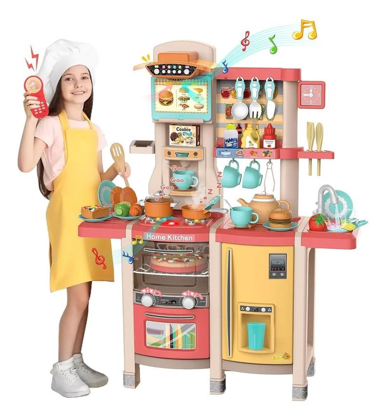 Cocina Infantil Didáctica Con Accesorios 100 cm-0