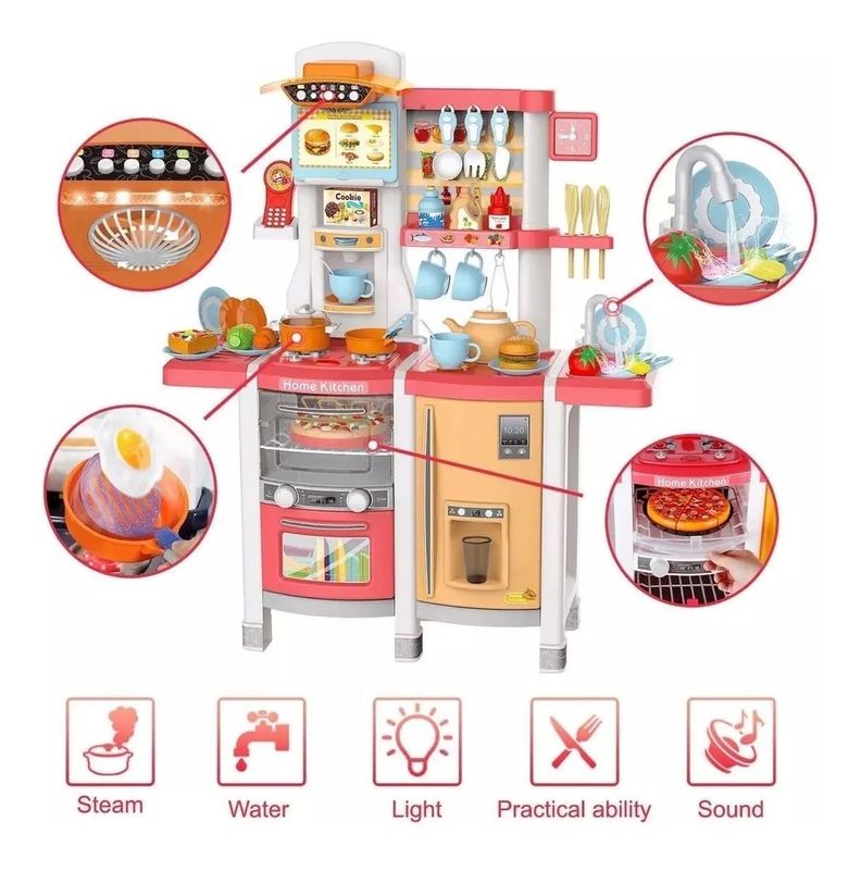 Cocina Infantil Didáctica Con Accesorios 100 cm-1
