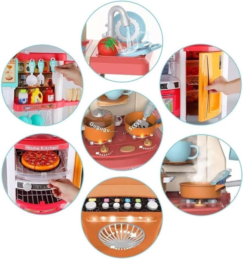Cocina Infantil Didáctica Con Accesorios 100 cm-2