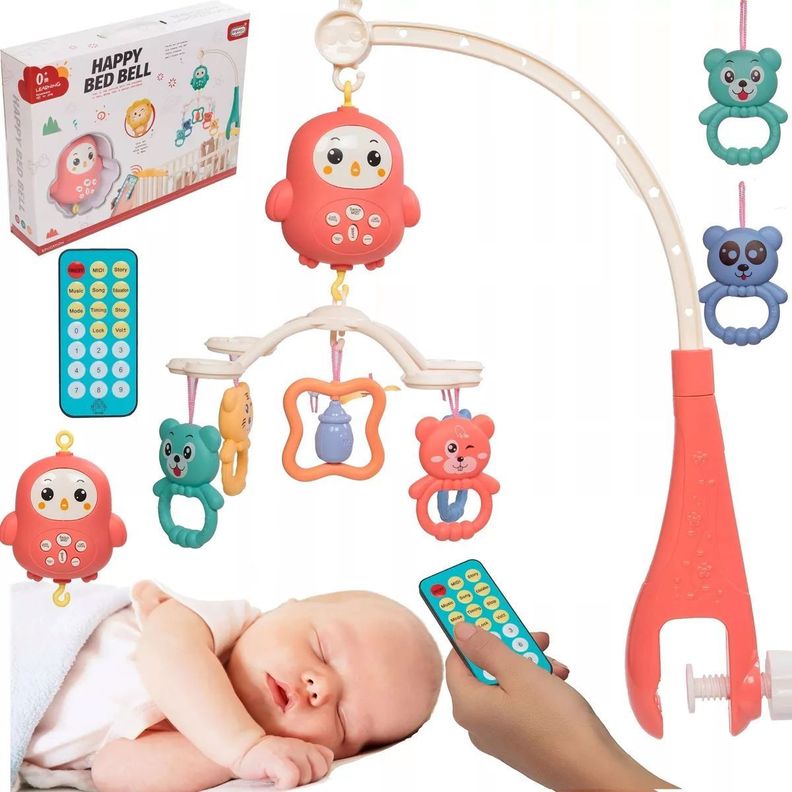 Móvil Giratorio Para Cuna De Bebe Con Luz y Sonido-6