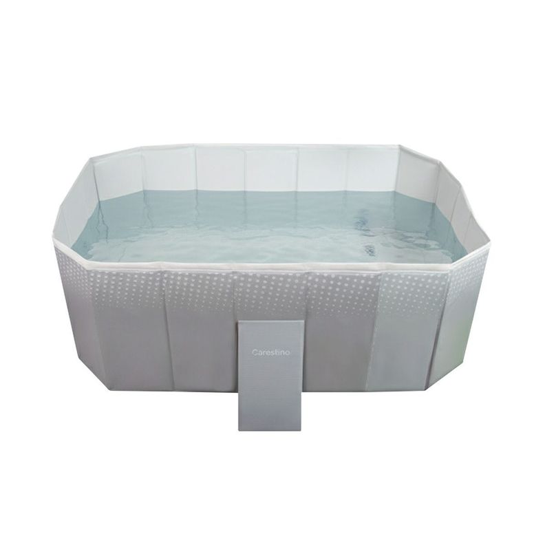 Piscina Caribe 130x89x45 Gris Blanco