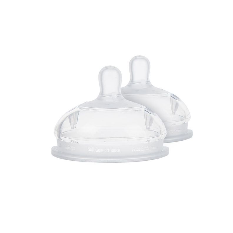 Set de dos Tetinas Talle L 6m Blanco