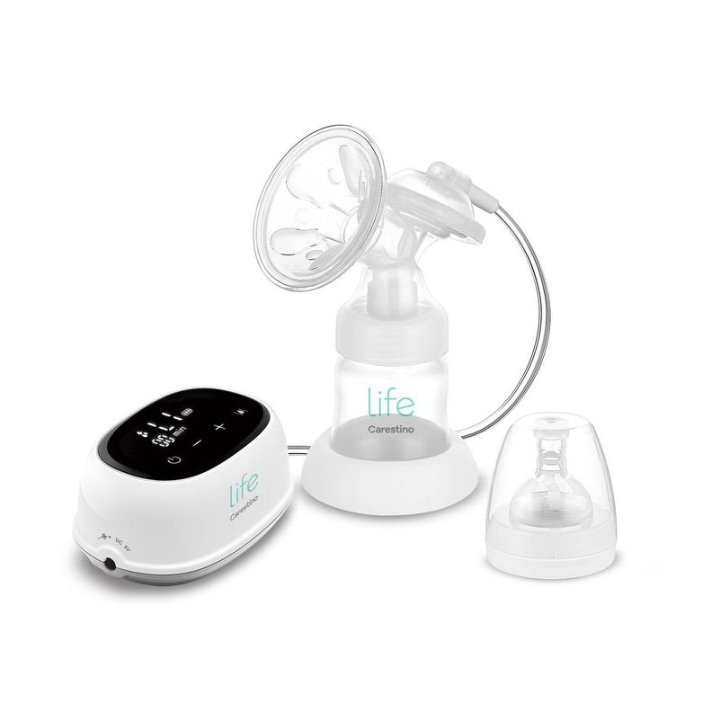 Extractor de Leche Electrico con Mamadera Gris