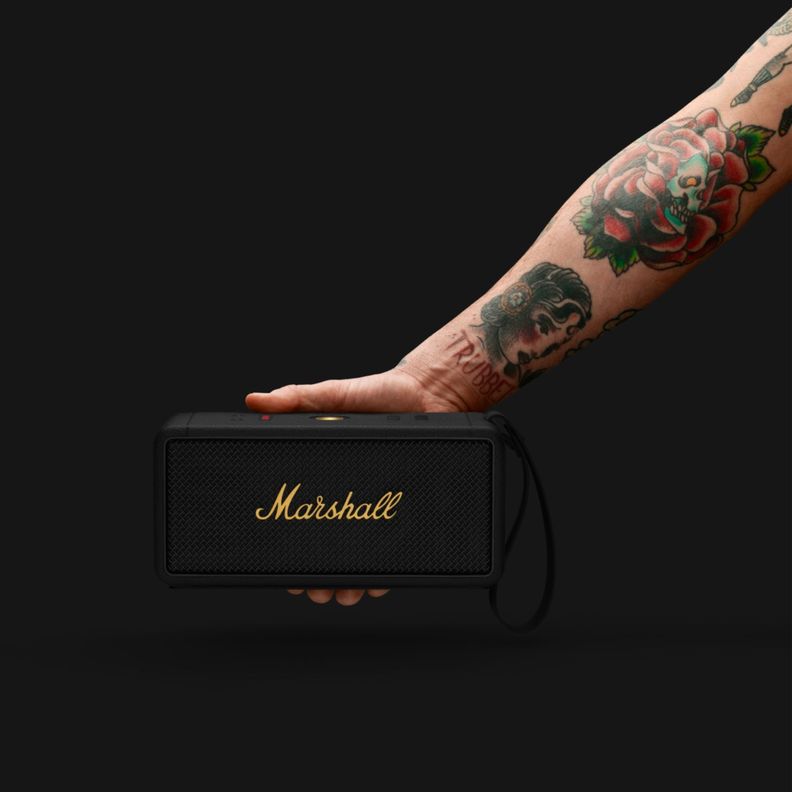 Parlante Bluetooth Marshall Middleton Black and Brass-6