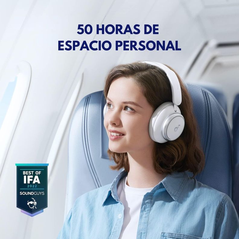 Audifono Over Ear Noise Cancelling Space Q45 Blanco-1