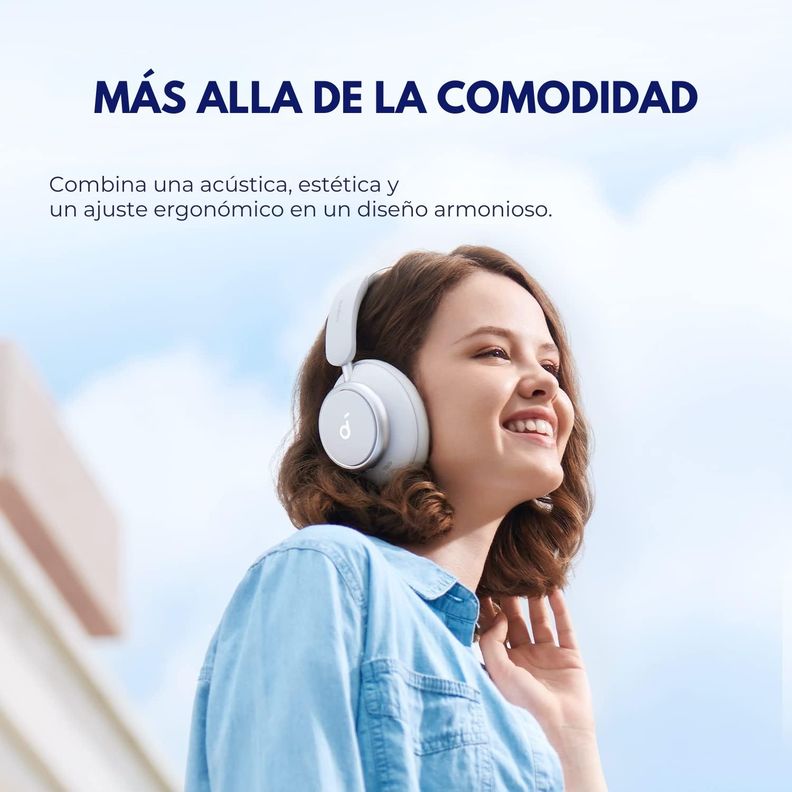 Audifono Over Ear Noise Cancelling Space Q45 Blanco-5