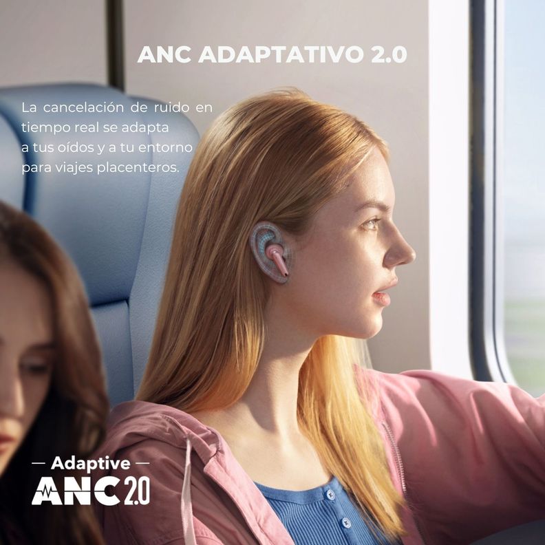 Audifonos TWS Noise Cancelling Liberty 4 NC Soundcore Rosado-3