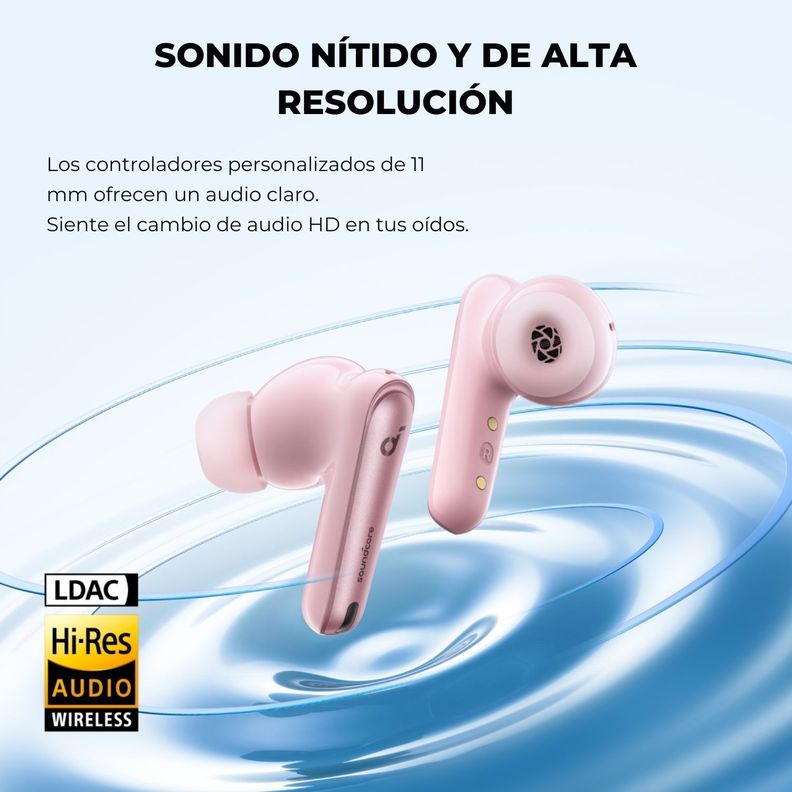 Audifonos TWS Noise Cancelling Liberty 4 NC Soundcore Rosado-4