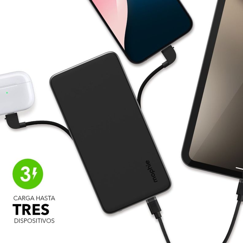 Batería externa 10.000 mAh con USB-C Lightning 30W Negra-3