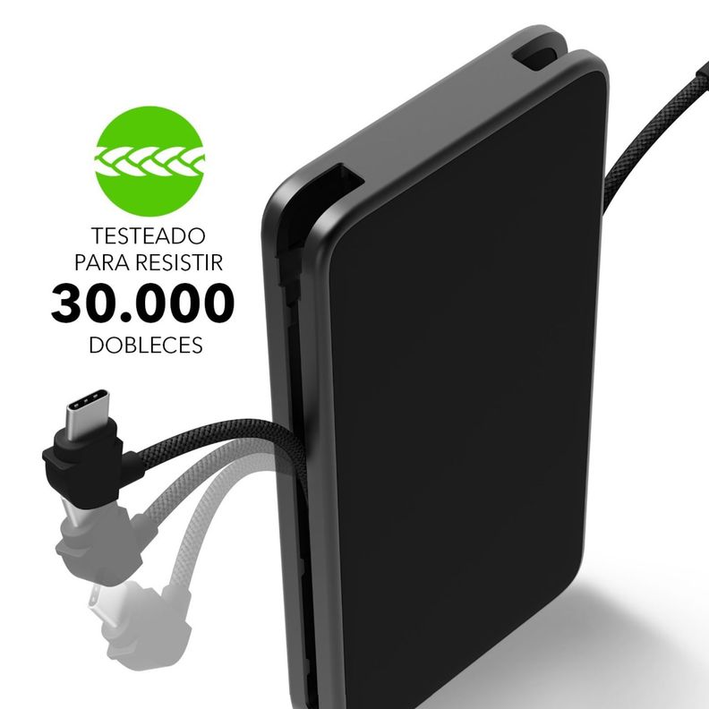 Batería externa 10.000 mAh con USB-C Lightning 30W Negra-7