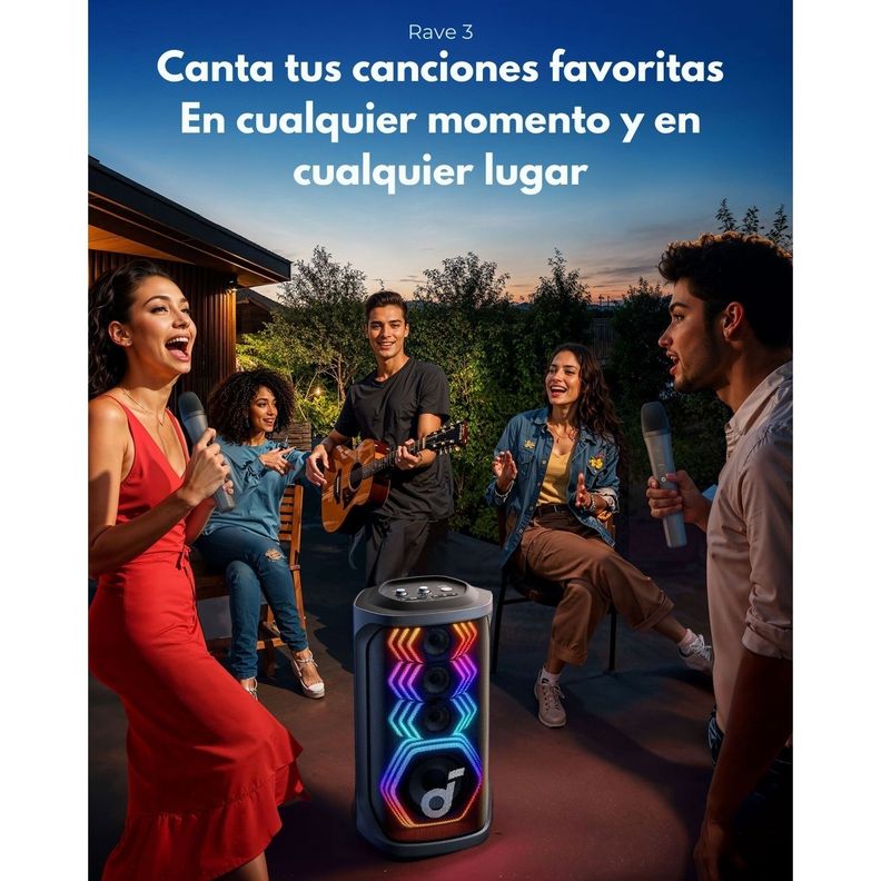 Parlante Bluetooth Rave 3 Soundcore Negro-7