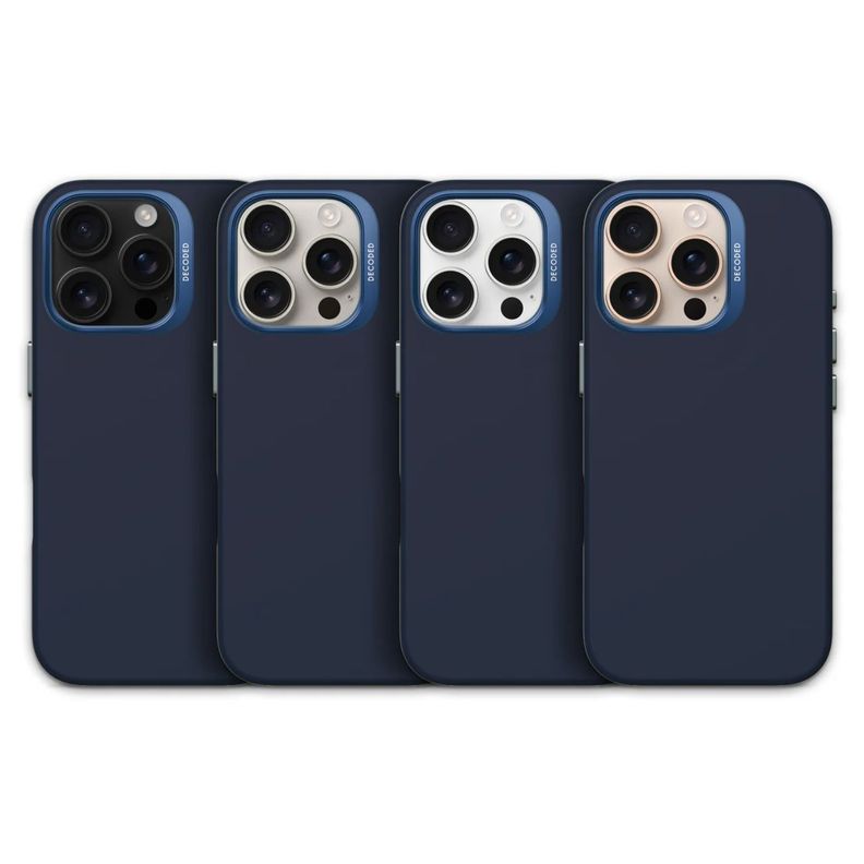 Funda silicona antimicrobial Magsafe iPhone 16 Pro Max Azul-9