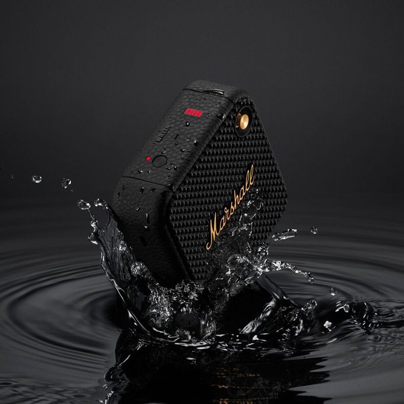 Parlante Portátil Bluetooth Marshall Willen Black And Brass-3