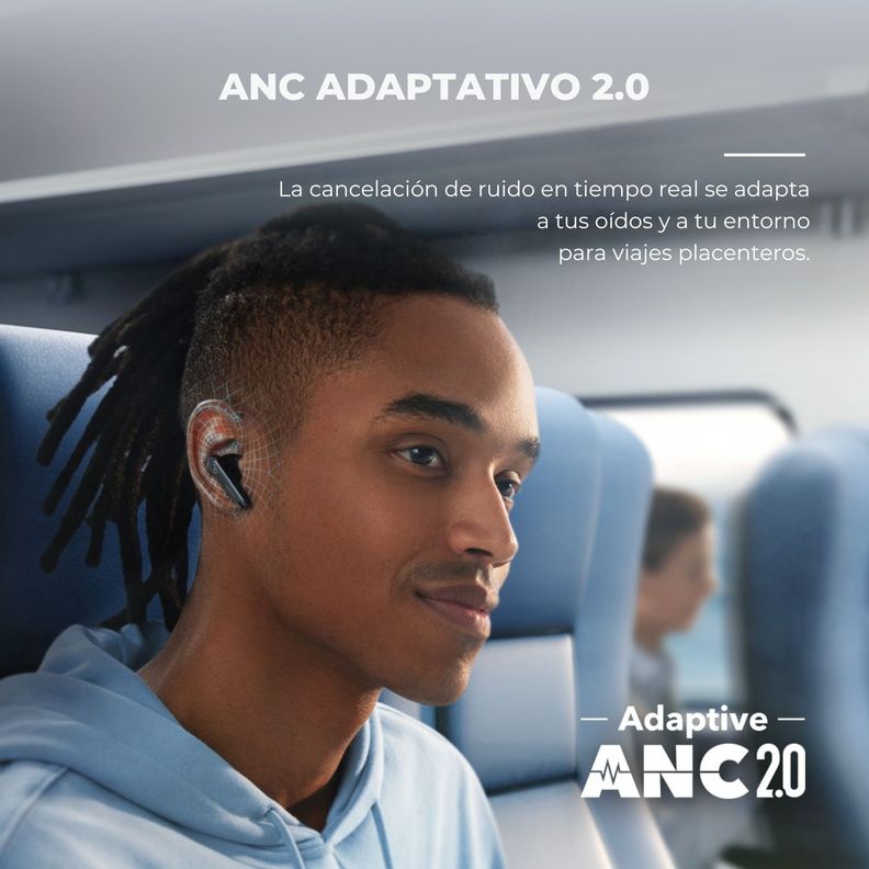 Audifonos TWS Noise Cancelling Liberty 4 NC Soundcore Negro-3