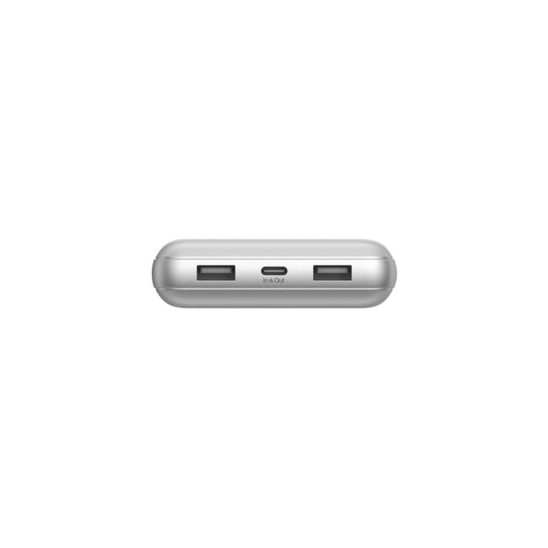 Batería Portátil 20.000 mAh USB-A y USB-C 15W Belkin Plata-4