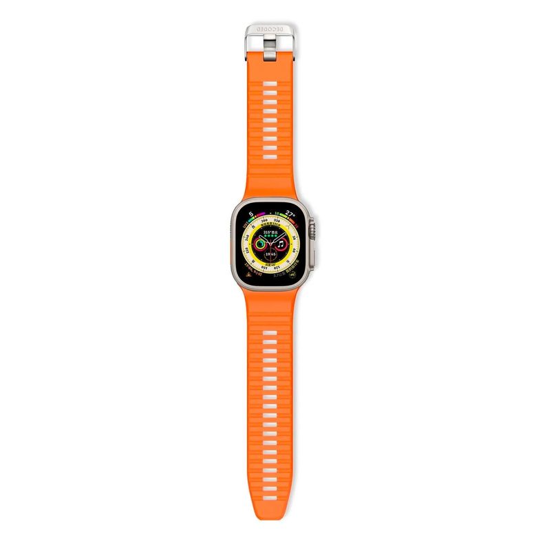 Banda para Apple Watch 49mm de Silicona UT Decoded Naranja-1