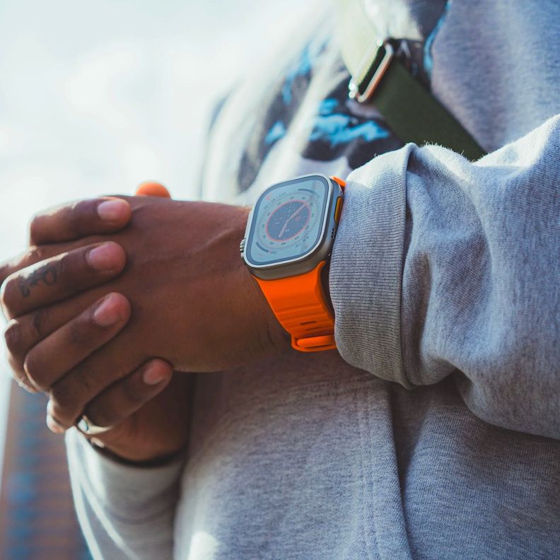 Banda para Apple Watch 49mm de Silicona UT Decoded Naranja-2
