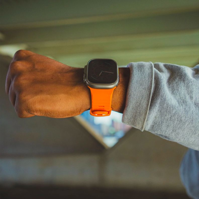 Banda para Apple Watch 49mm de Silicona UT Decoded Naranja-4