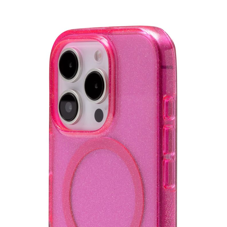 Funda Milan Snap Magsafe iPhone 16 Pro Max Zagg Rosa glitter-3