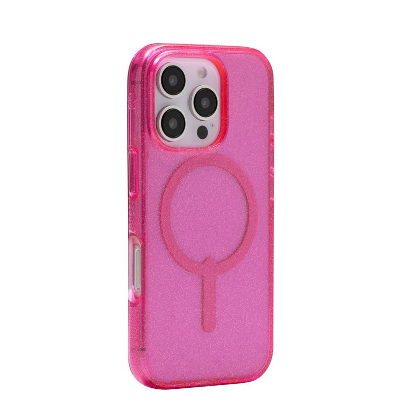Funda Milan Snap Magsafe iPhone 16 Pro Max Zagg Rosa glitter-9