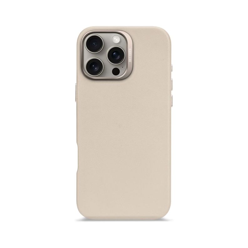 Funda cuero Magsafe iPhone 16 Pro Max Decoded Gris-0