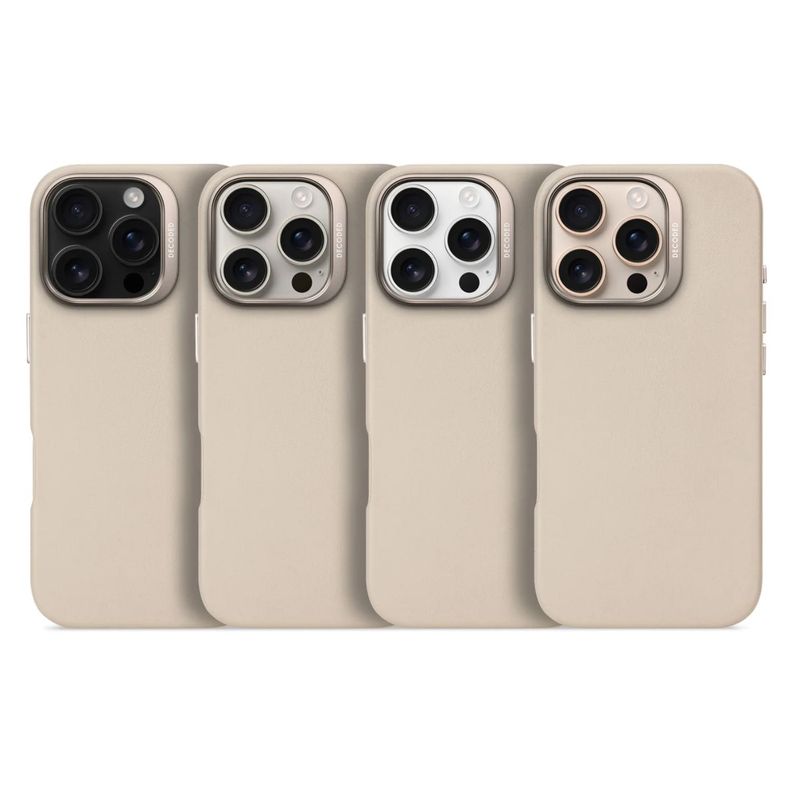 Funda cuero Magsafe iPhone 16 Pro Max Decoded Gris-9