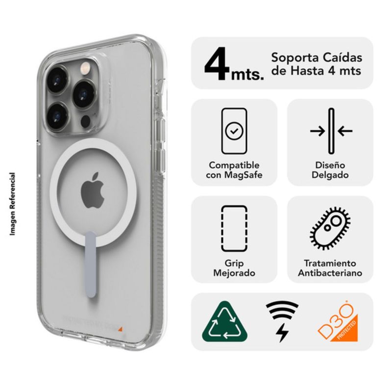 Funda Crystal Palace Snap Para iPhone 14 Pro Transparente-2