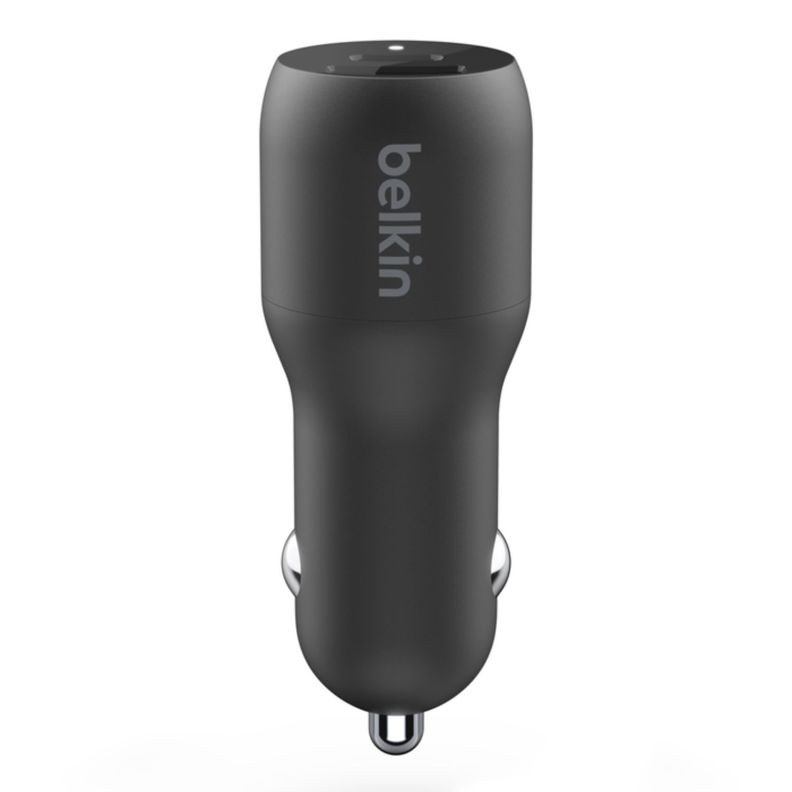 Cargador de auto 37W con cable USB-C a Lightning Negro-3