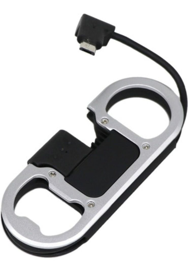 Llavero Multifuncion Con Cable Micro Usb Dusted Negro-0
