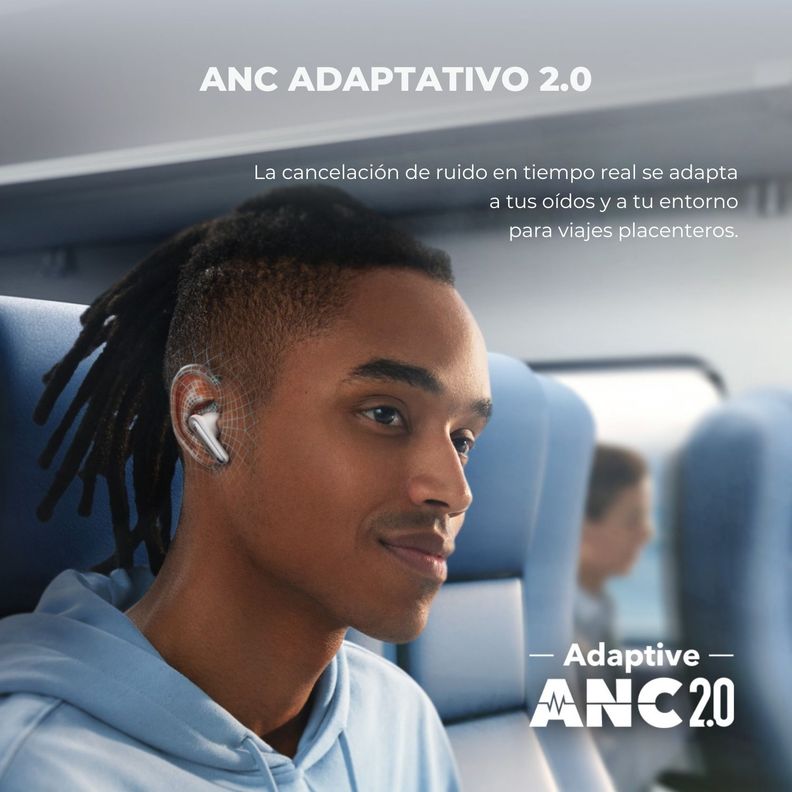 Audifonos TWS Noise Cancelling Liberty 4 NC Soundcore Blanco-3