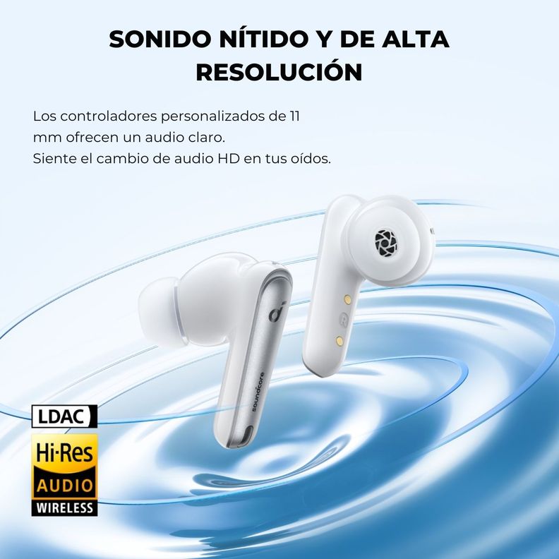 Audifonos TWS Noise Cancelling Liberty 4 NC Soundcore Blanco-4